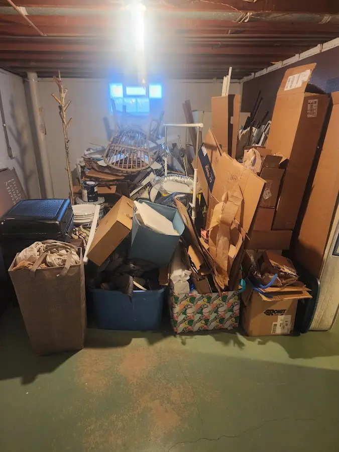 Roll-off dumpster container at job site for 20 Yard Dumpster Rental in Summit